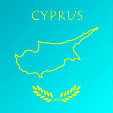 Cyprus vector map with the flag. Vector illustration eps10 Stock Illustration