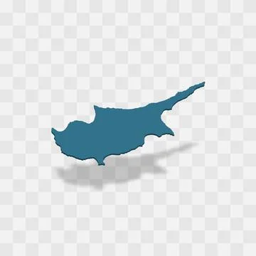 Cyprus vector map silhouette Stock Illustration