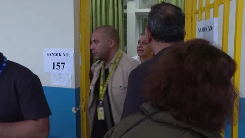 Cyprus: Vote counting begins in TRNC presidential election Video stock 320668434