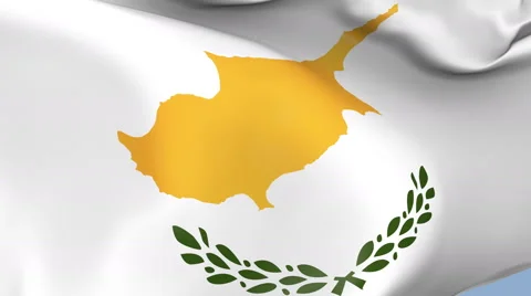 Cyprus Waving Flag Background Loop Stock Footage 64229646