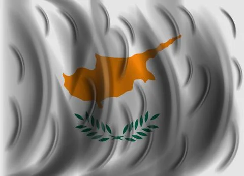 Cyprus wind flag イラスト素材