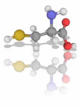 Cysteine organic compound molecule Stock Illustration