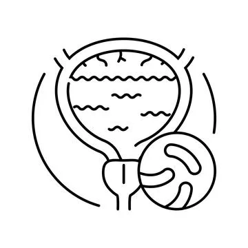 Cystitis urology line icon vector illustration 스톡 일러스트