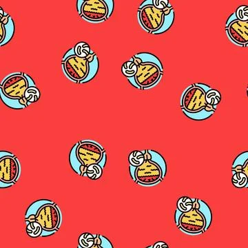 Cystitis urology vector seamless pattern Stock Illustration