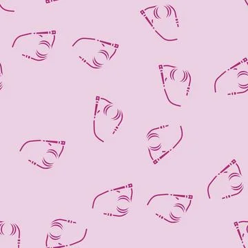 Cystoscope urology glyph seamless pattern Stock Illustration