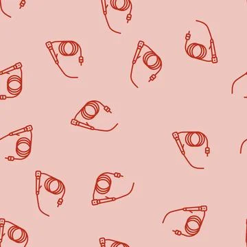 Cystoscope urology line seamless pattern イラスト素材