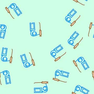 Cystoscope urology vector seamless pattern Stock Illustration