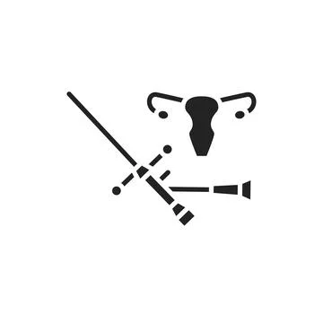 Cystoscopy line icon. Outline pictogram for web page. Stock Illustration