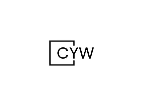 CYW letter initial logo design vector illustration Stock Illustration