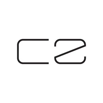 Cz initial letter vector logo icon 库存插图