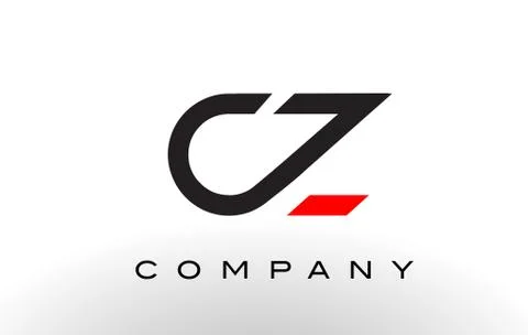 CZ Logo.  Letter Design Vector. Illustrazione stock