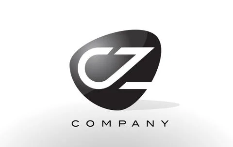 CZ Logo.  Letter Design Vector. Illustrazione stock