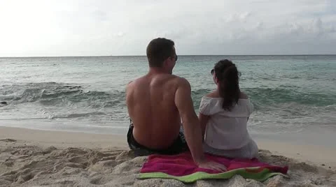 CZA-0013 SITTING BY THE SEA Stock Footage 10859295