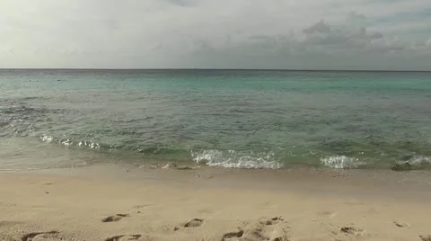CZA-0088 YOUNG COUPLE WALKS TO OCEAN EDGE HOLDING HANDS Vídeo Stock 10859778