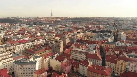 Czech architecture from a bird's eye view Stock Footage 145687283