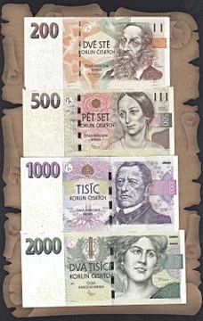 Czech banknotes Stock Photos