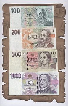 Czech banknotes Stock Photos