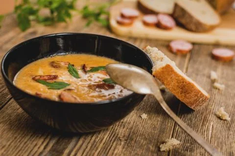 Czech cabbage soup Stock Photos
