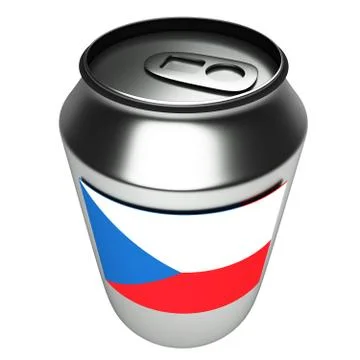 Czech can, 3d Ilustração Stock