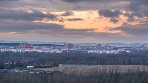 Czech city Ostrava timelapse Stock Footage 72526422