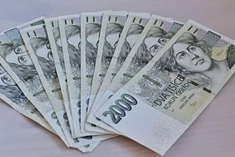 Czech crowns Stock Photos