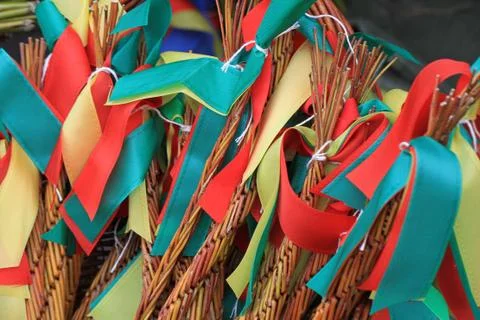 Czech easter rods background 写真素材
