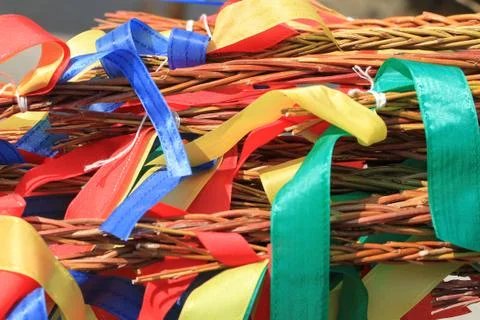 Czech easter rods background 写真素材