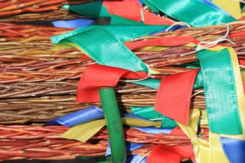 Czech easter rods background 写真素材