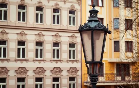 Czech facade Stock Photos