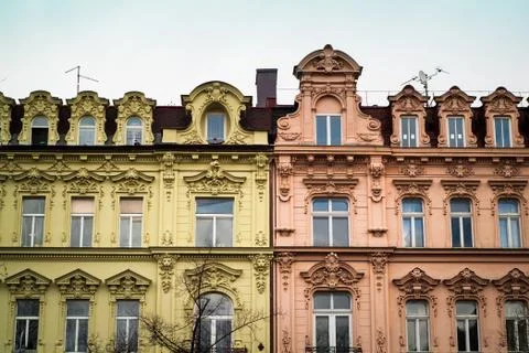 Czech Facades Stock Photos