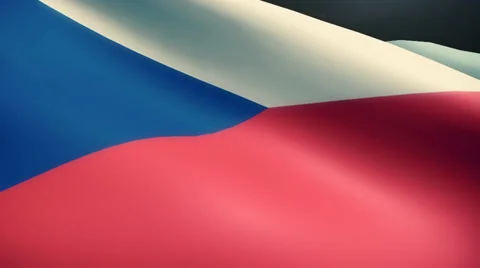 Czech Flag Animation Loop Stock Footage 38006236