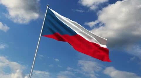 Czech flag Video stock 11497777