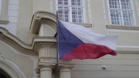 Czech flag Stock Footage