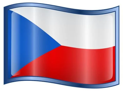 Czech flag icon. 库存插图