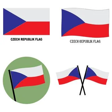 Czech flag icon Stock Illustration
