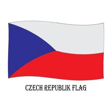 Czech flag icon Stock Illustration