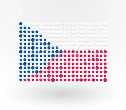 Czech flag made up of dots Stock-Illustration