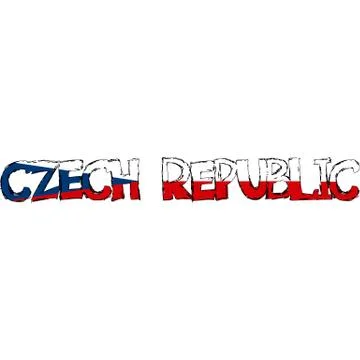 Czech flag text Stock Illustration