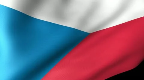 Czech Flag Waving Stock Footage 12204688