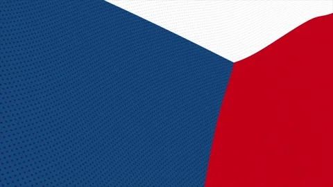 Czech flag waving slowly Stock Footage 344568905