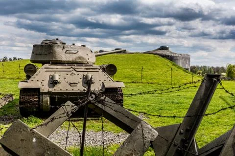 Czech fortification bunker Stock Photos