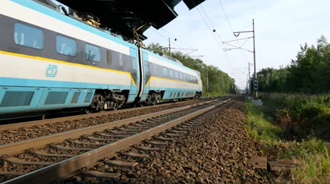 Czech High Speed Train Stock Footage 39932217