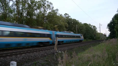 Czech High Speed Train Stock Footage 39932361