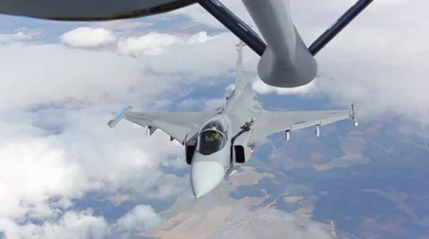 Czech JAS-39 Gripen fighter aircraft Stock Footage 33193003