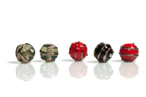 Czech lampwork beads Stock Photos