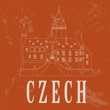 Czech landmarks Stock Illustration