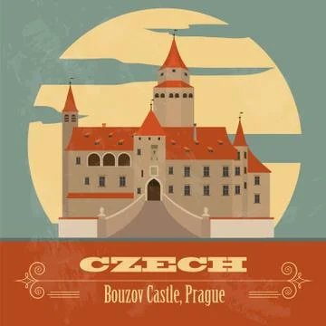 Czech landmarks 스톡 일러스트