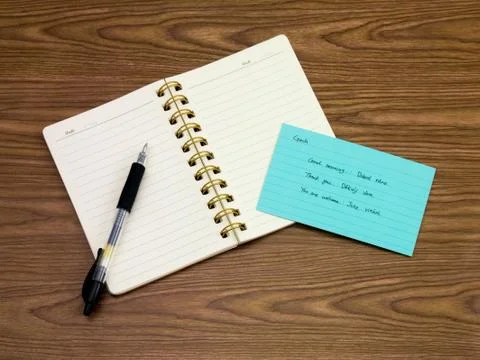 Czech; Learning New Language Writing Words on the Notebook Stock Photos