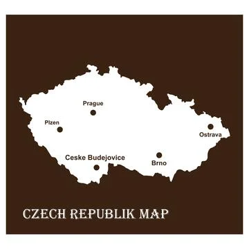 Czech map icon Stock Illustration