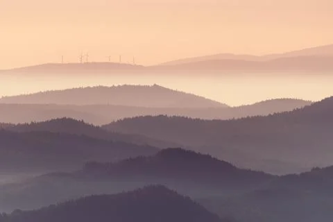 Czech misty landscape Stock Photos
